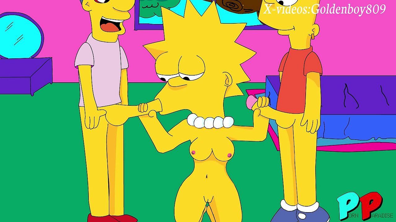 Lisa pagando boquete para Bart e Milhouse